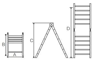 Factory Supply En131 Articulated Foldable Extension Household Telescopic Aluminum Ladder