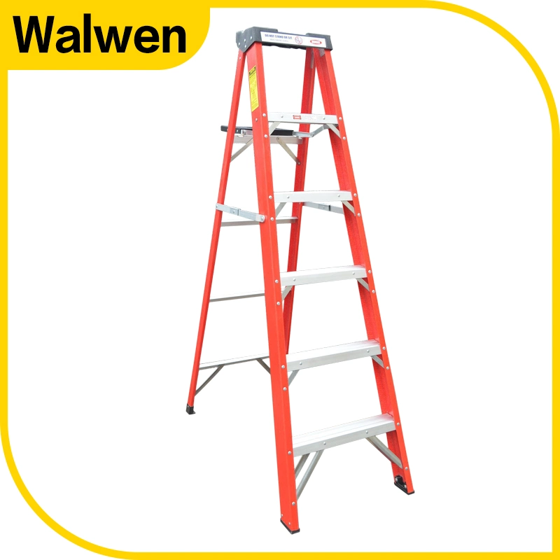 A Shape Double Side Folding Movable FRP Step Ladder